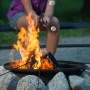 roasting marshmallows / an old campfire tradition / when there's no tv